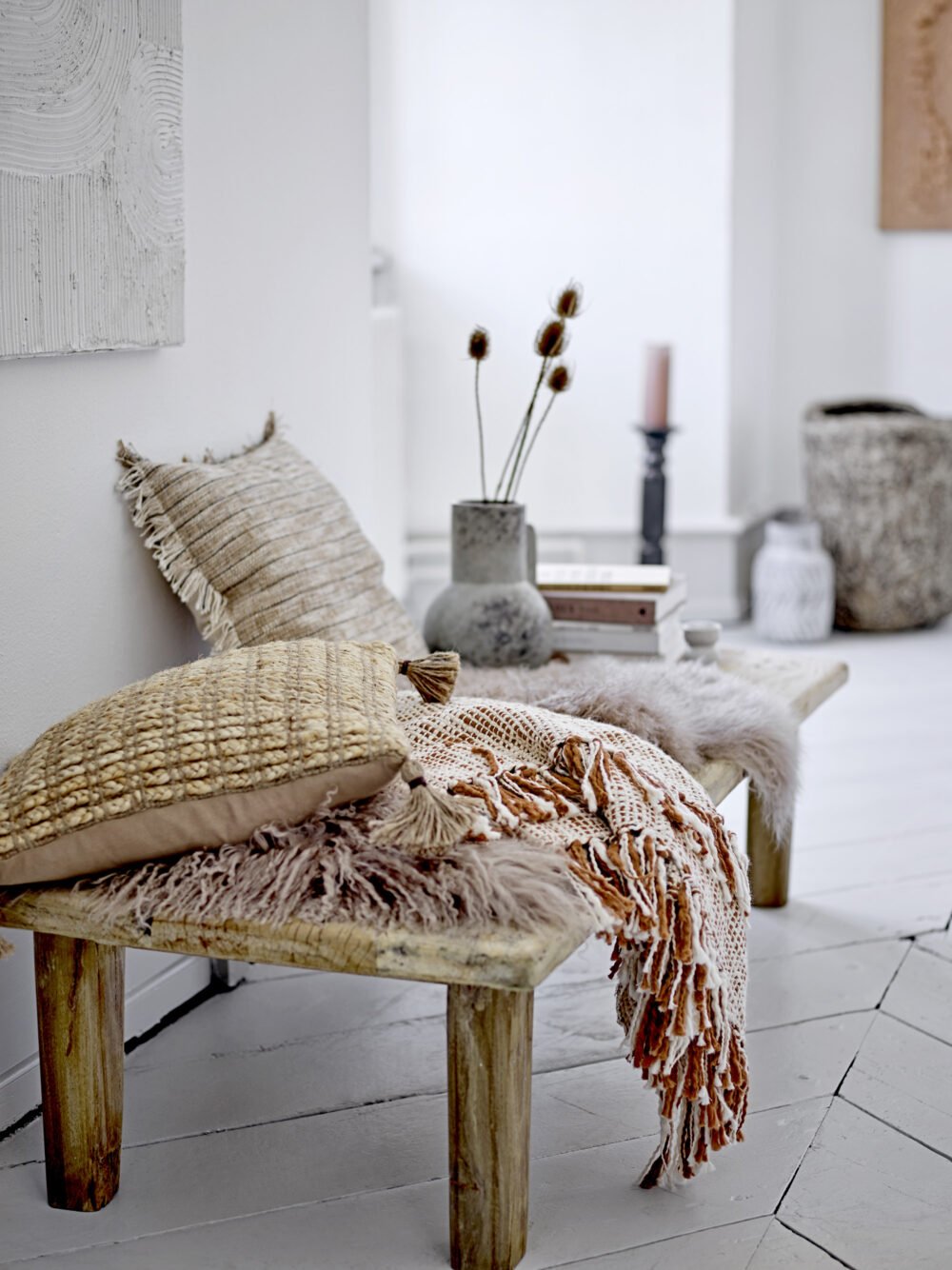 Felina Cushion, Nature, Jute - Image 4