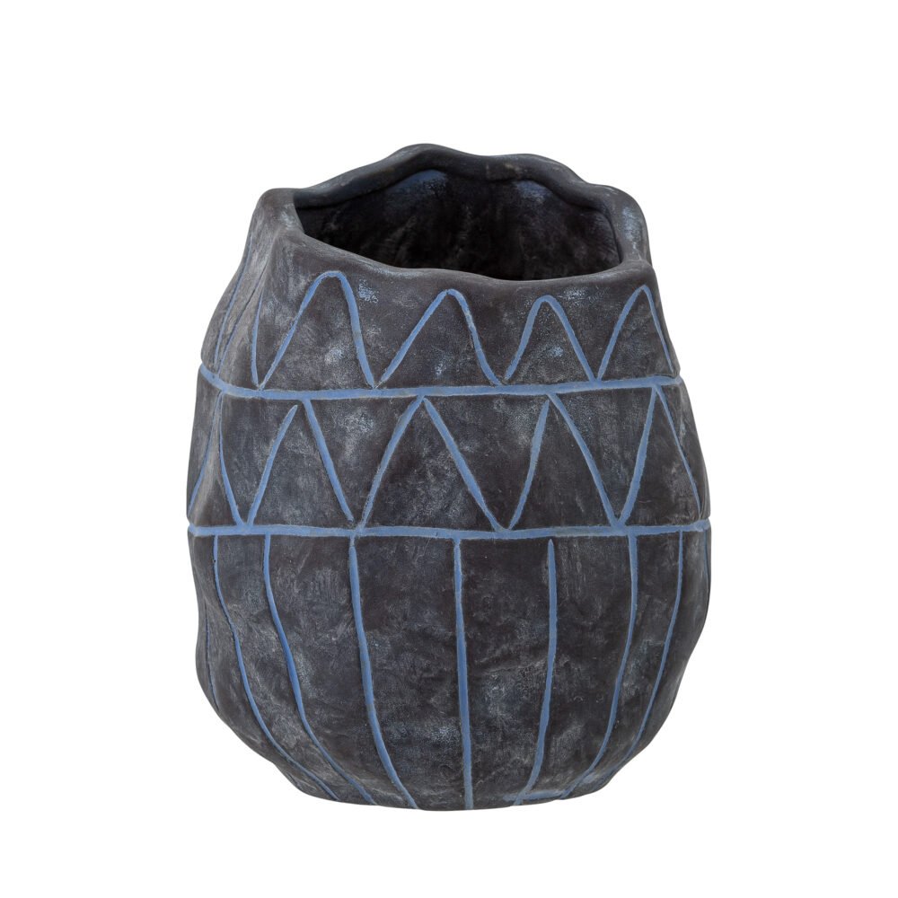 Ivo Deco Vase, Blue, Ceramic