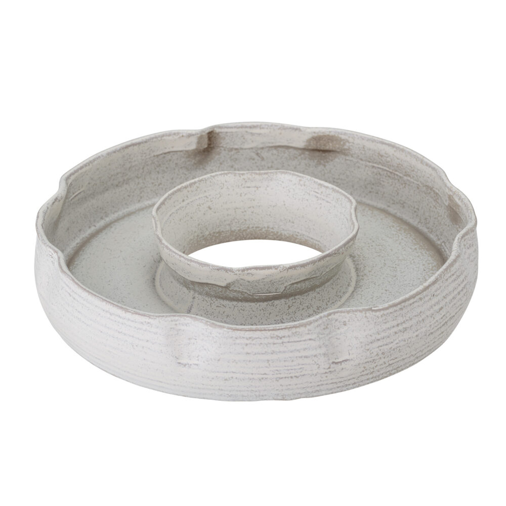 Leda Tray, Grey, Stoneware