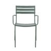 Monsi Dining Chair, Green, Galvanized Metal