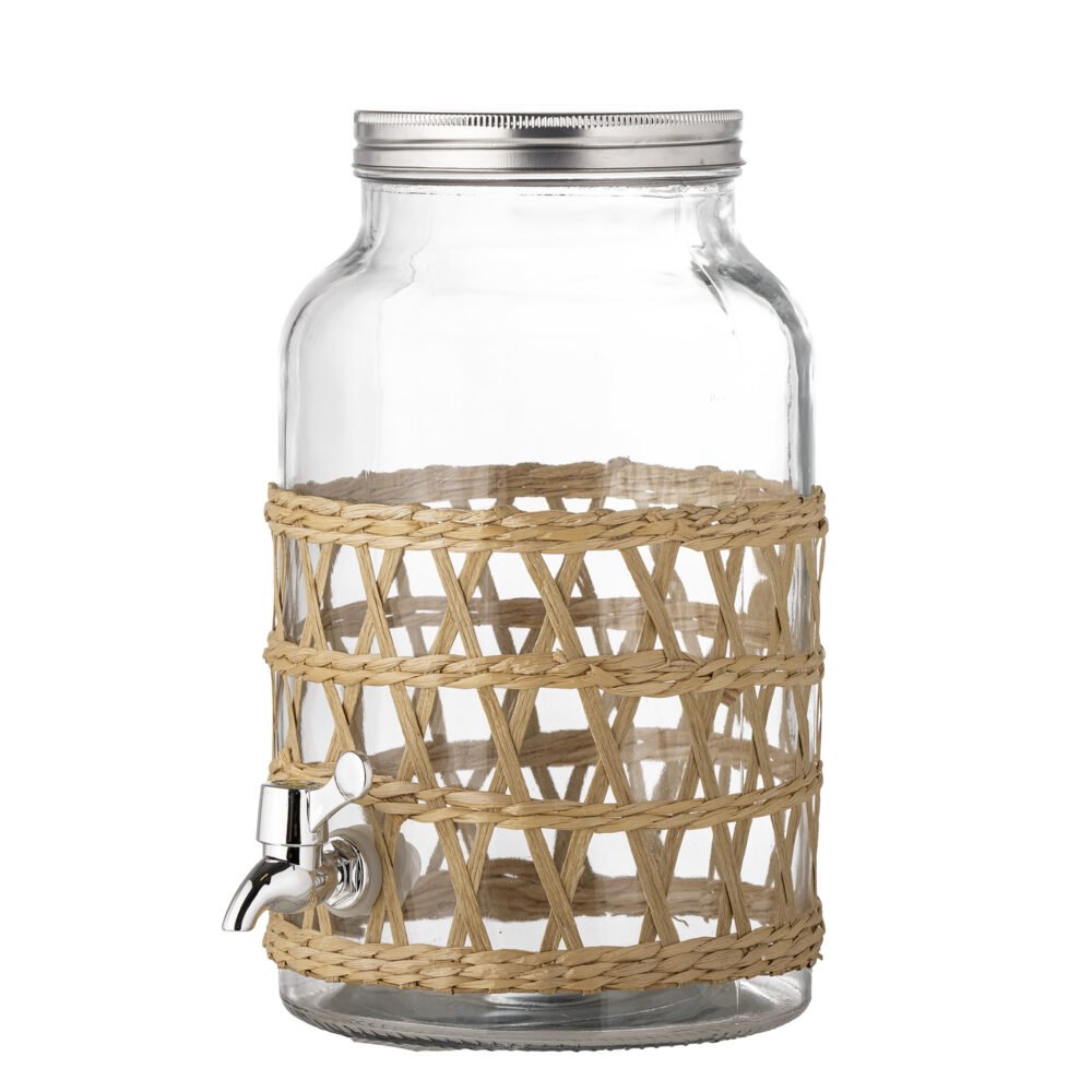 Manna Jar w/Tap, Clear, Glass