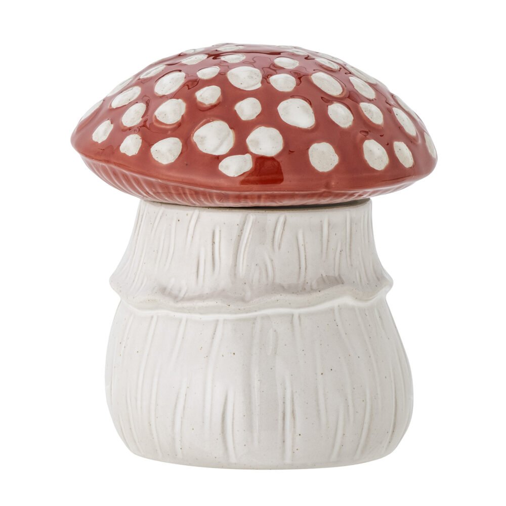 Sophine Jar w/Lid, Red, Stoneware