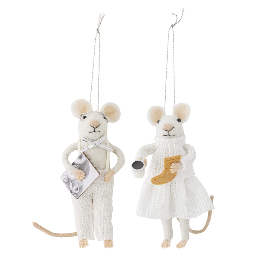 Peo Ornament, White, Wool