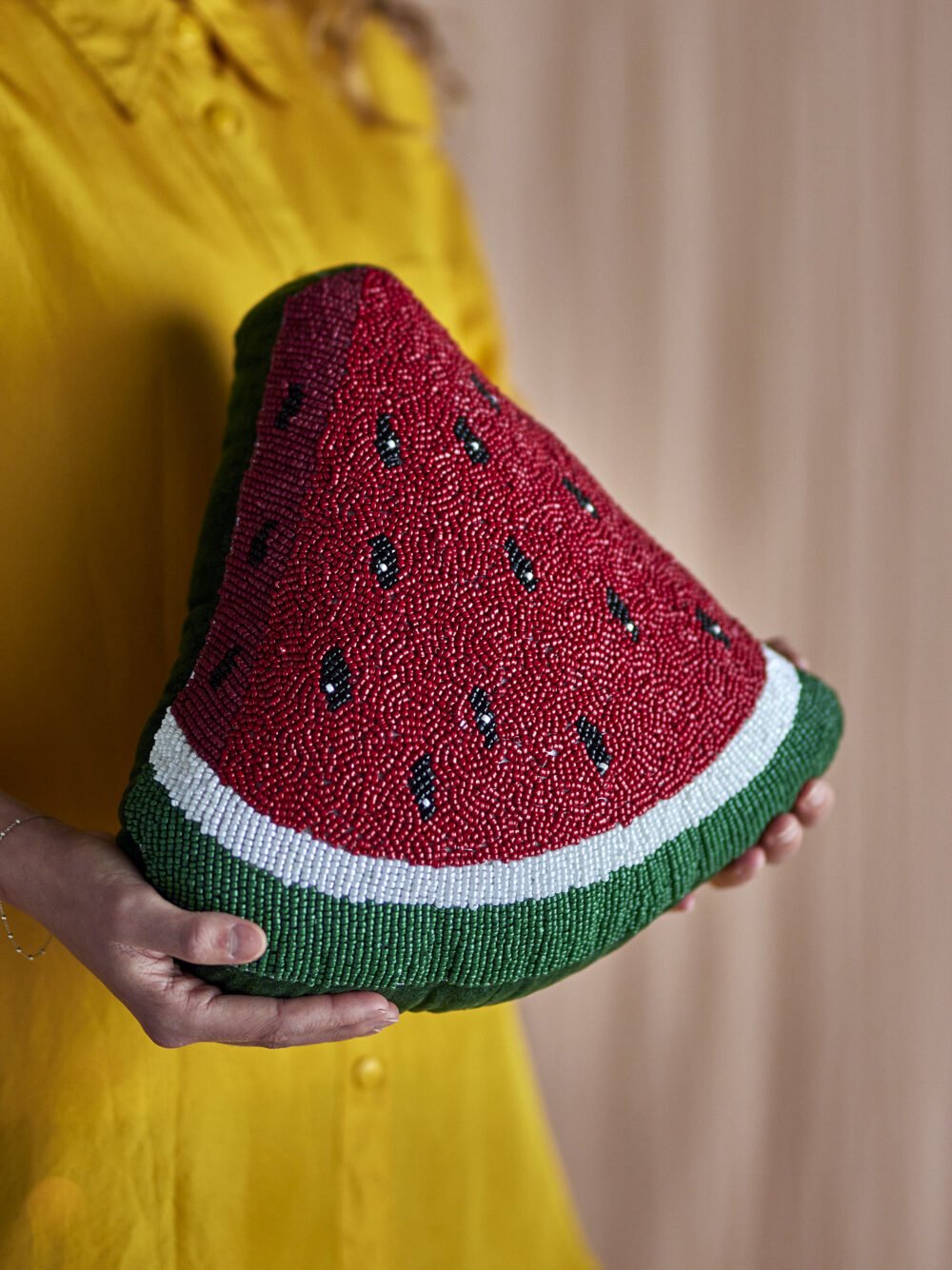 Senga Cushion, Red, Cotton - Image 4