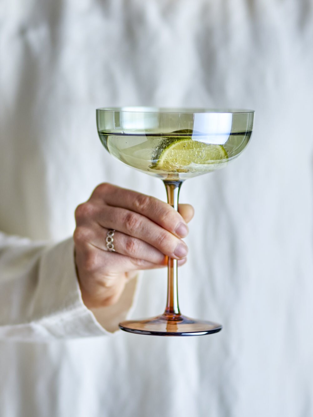 Aston Cocktail Glass, Bronze, Glass - Image 3