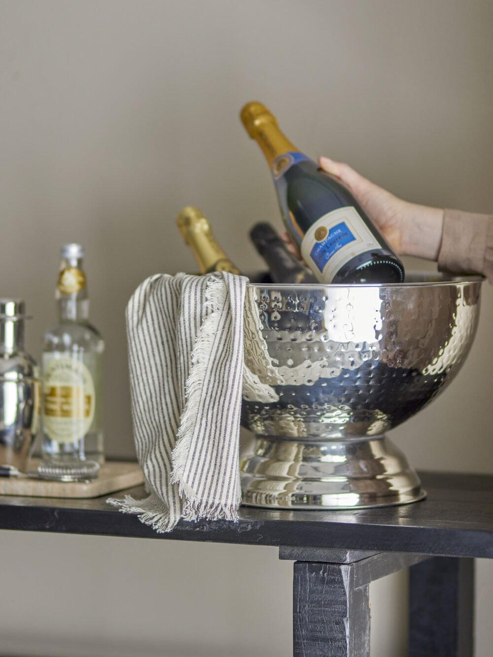 Kaluka Champagne Bowl, Silver, Stainless Steel - Image 3