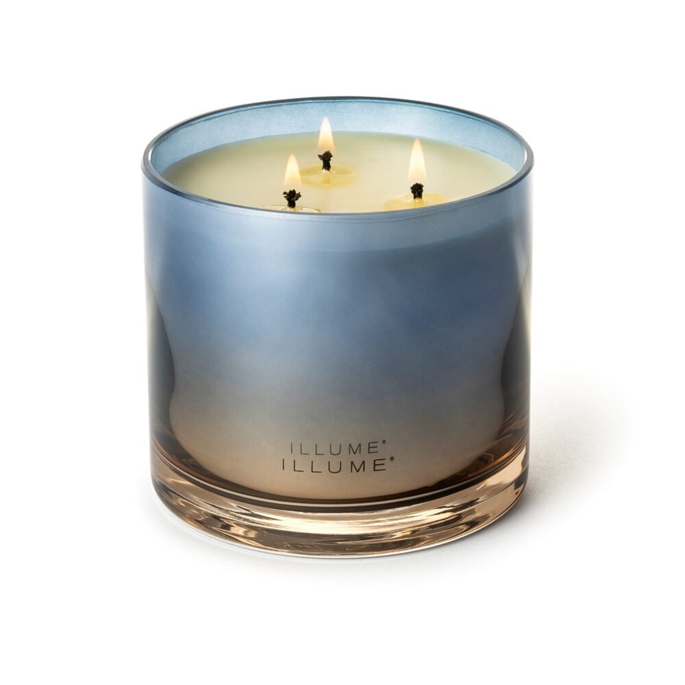 Citrus Crush Statement Glass Candle, Blue, - Image 4