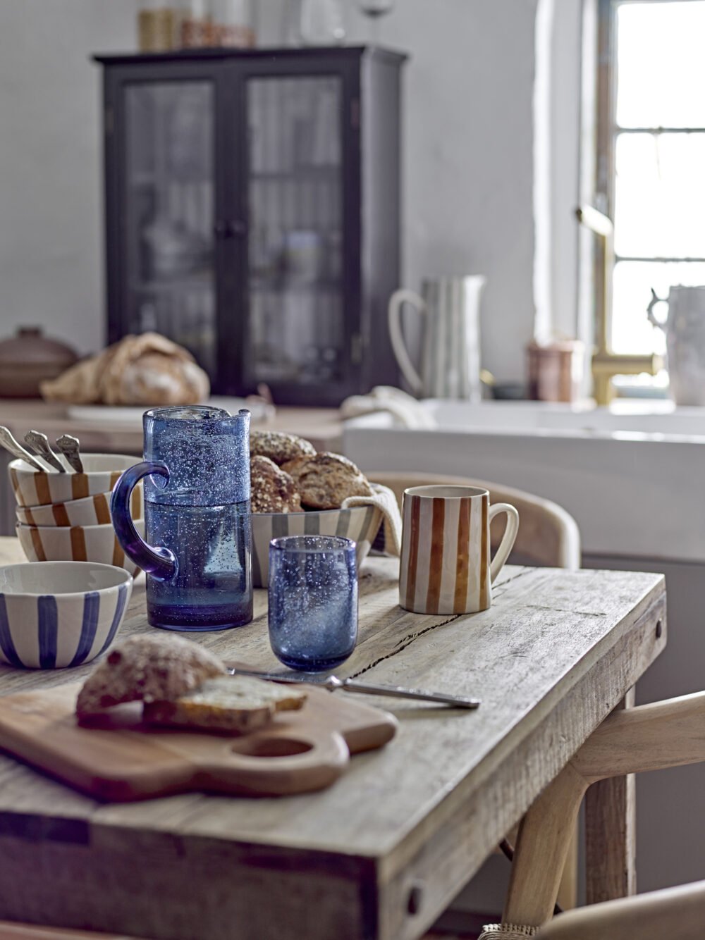 Tabby Jug, Blue, Glass - Image 2