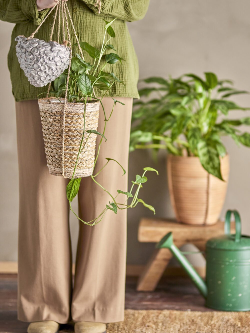 Alaz Flowerpot, Hanging, Nature, Stoneware - Image 3