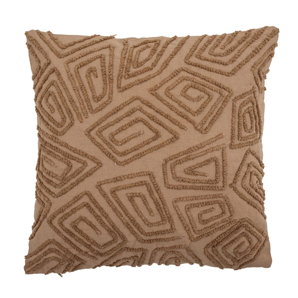Watton Cushion, Brown, Cotton