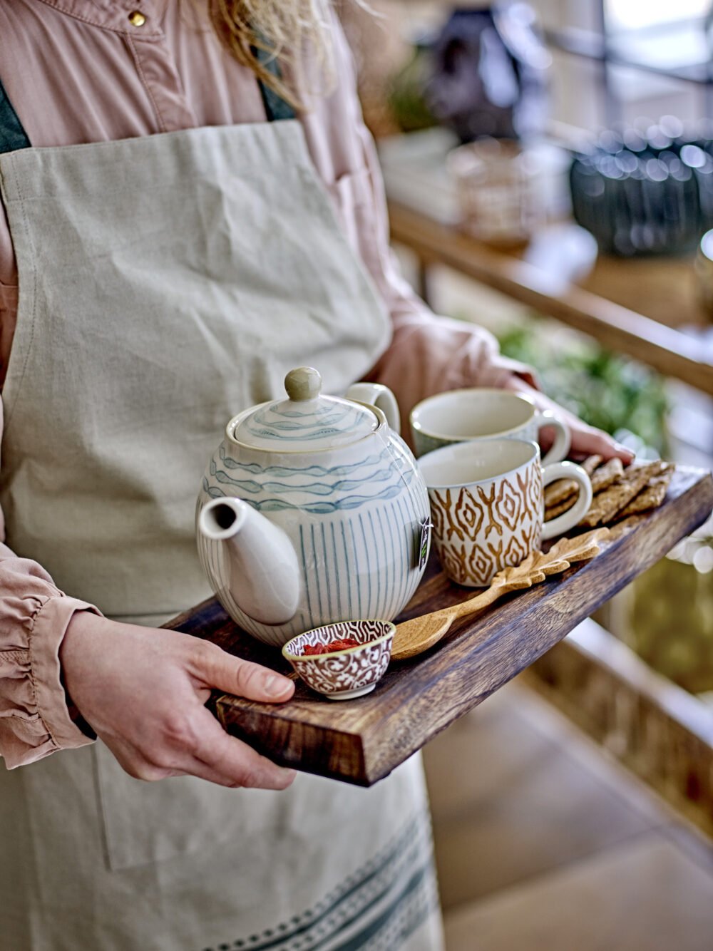 Maple Teapot, Green, Stoneware - Image 4