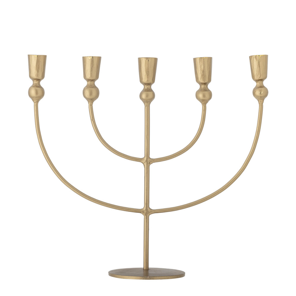 Linka Candle Holder, Gold, Metal