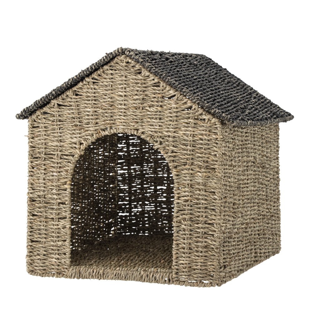 Fredie Basket w/Lid, Nature, Seagrass