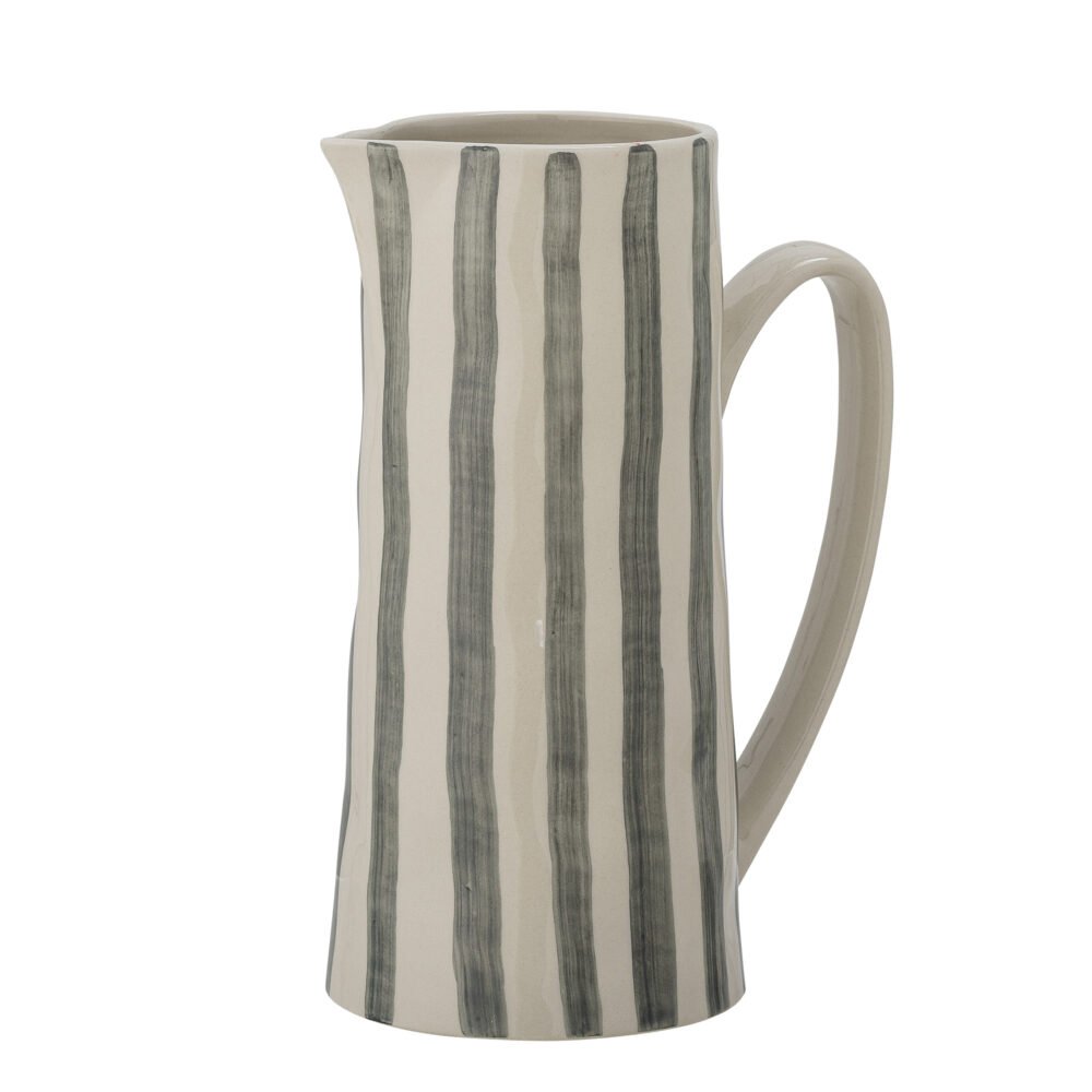Begonia Jug, Green, Stoneware - Image 3