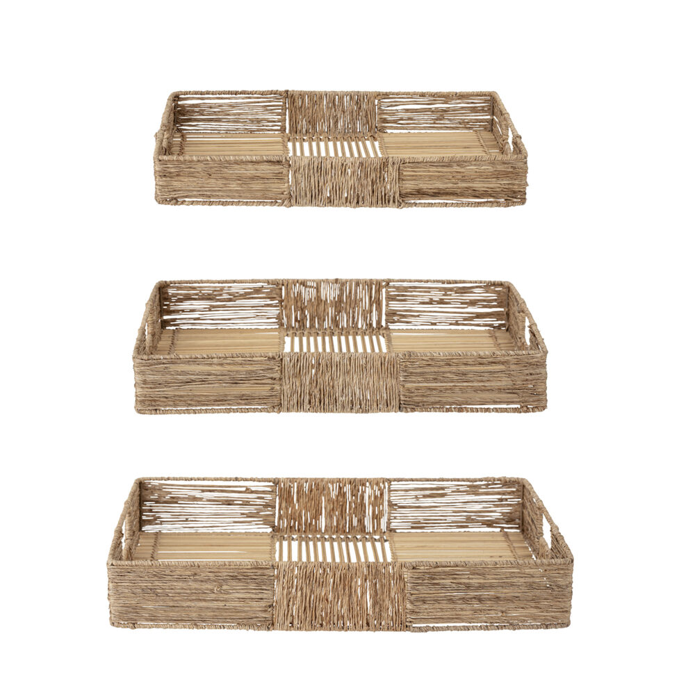 Lecia Serving Tray, Nature, Jute