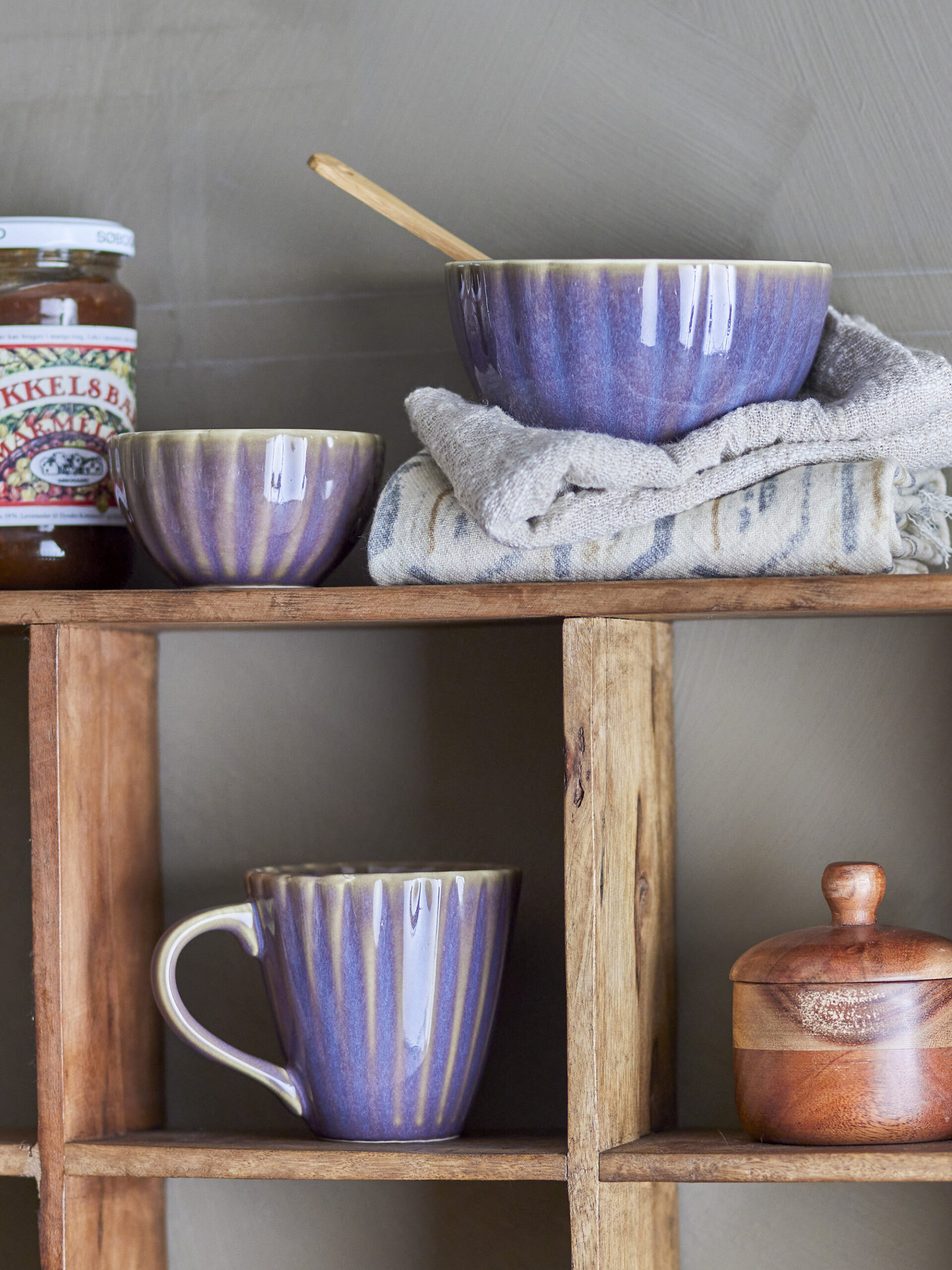 Latina Bowl, Purple, Stoneware - Image 2