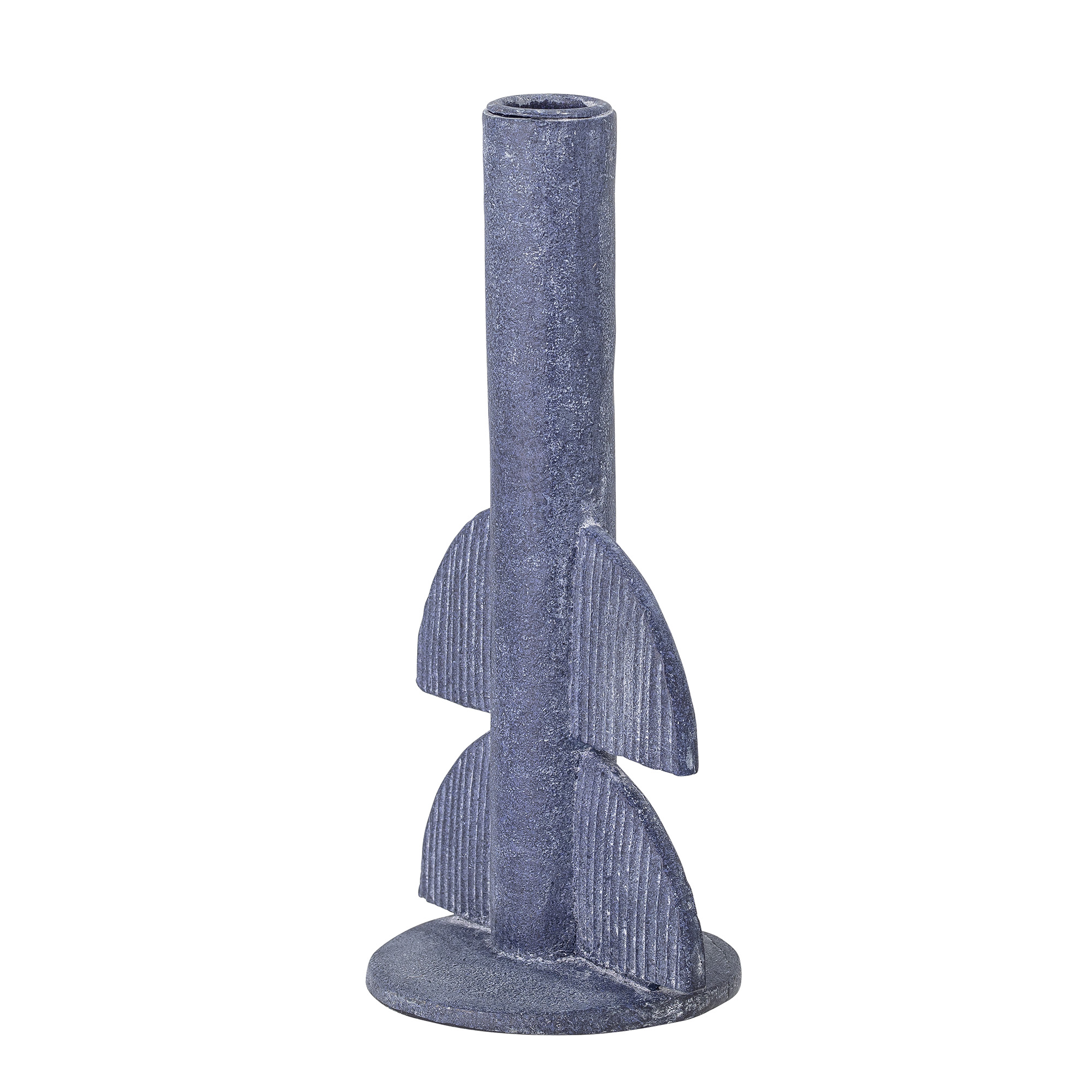 Bess Candle Holder, Blue, Polyresin - Image 3