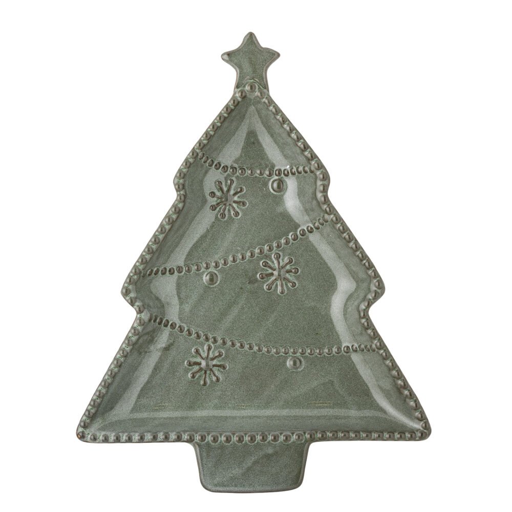 Alder Serving Plate, Green, Stoneware - Image 3