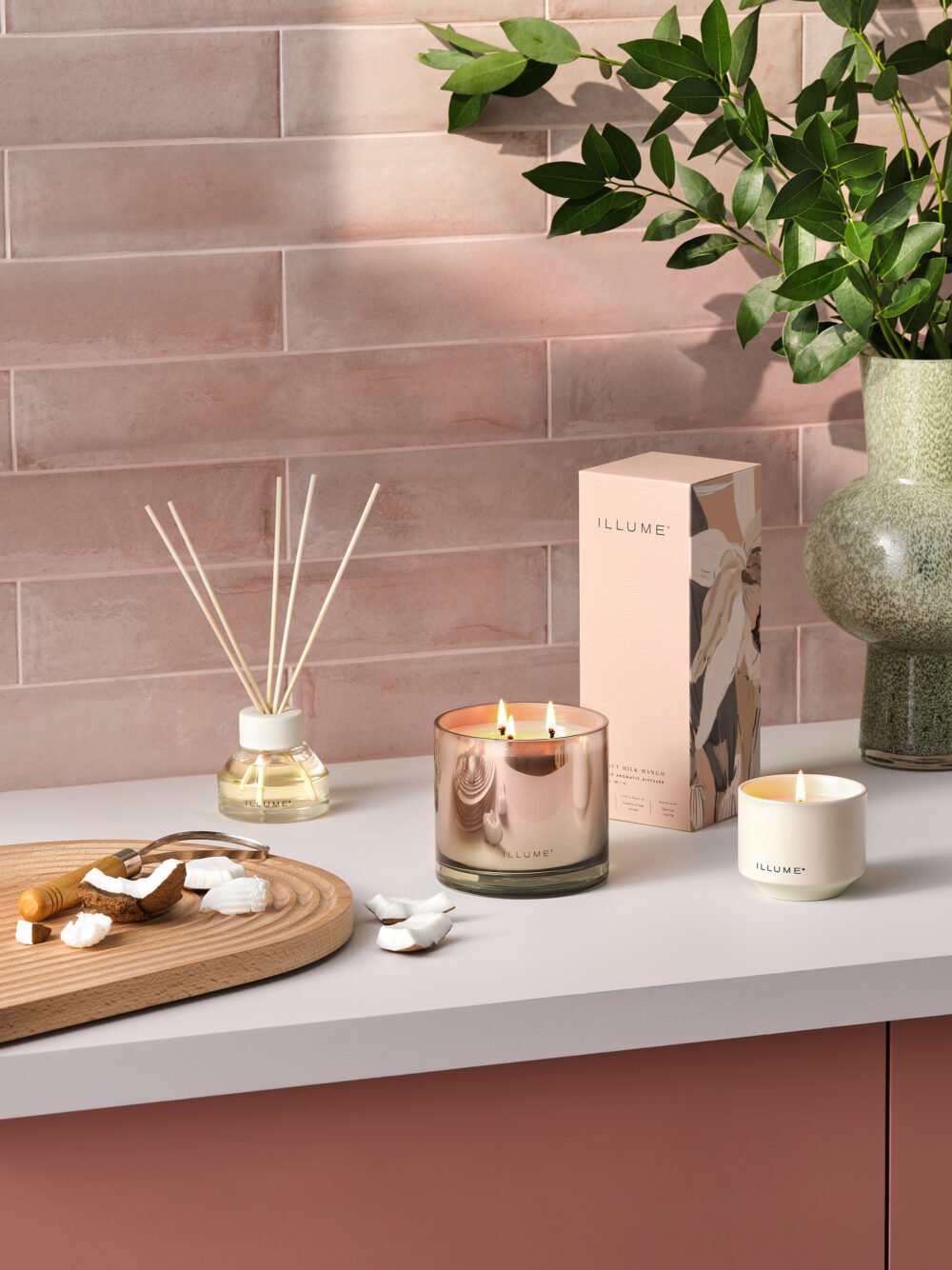 Coconut Milk Mango Scent Diffuser, Rose, - Image 4