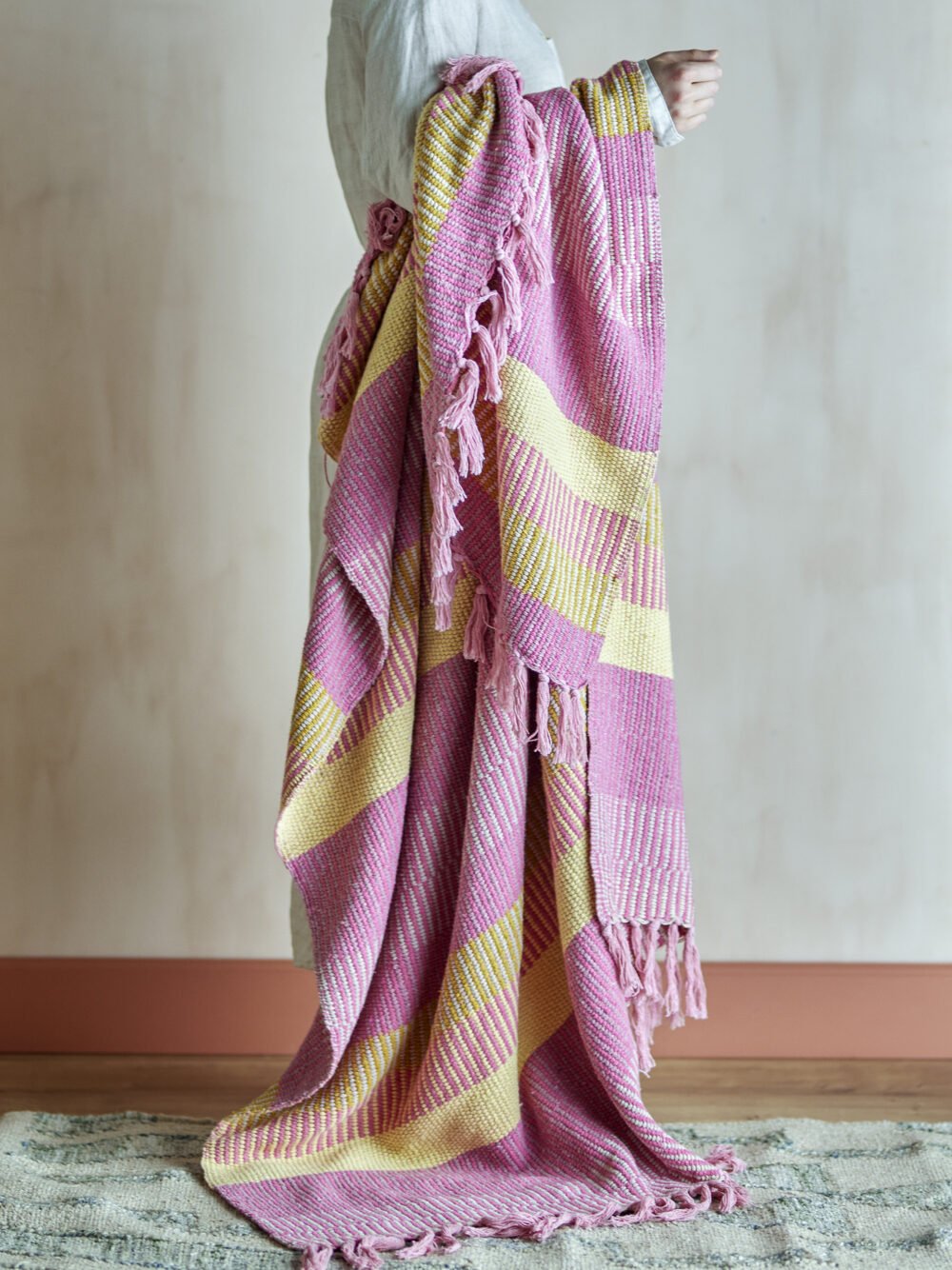 Isnel Throw, Pink, Recycled Cotton - Image 4