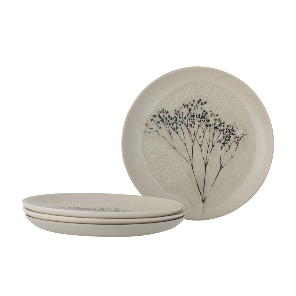 Bea Plate, Multipack, Nature, Stoneware