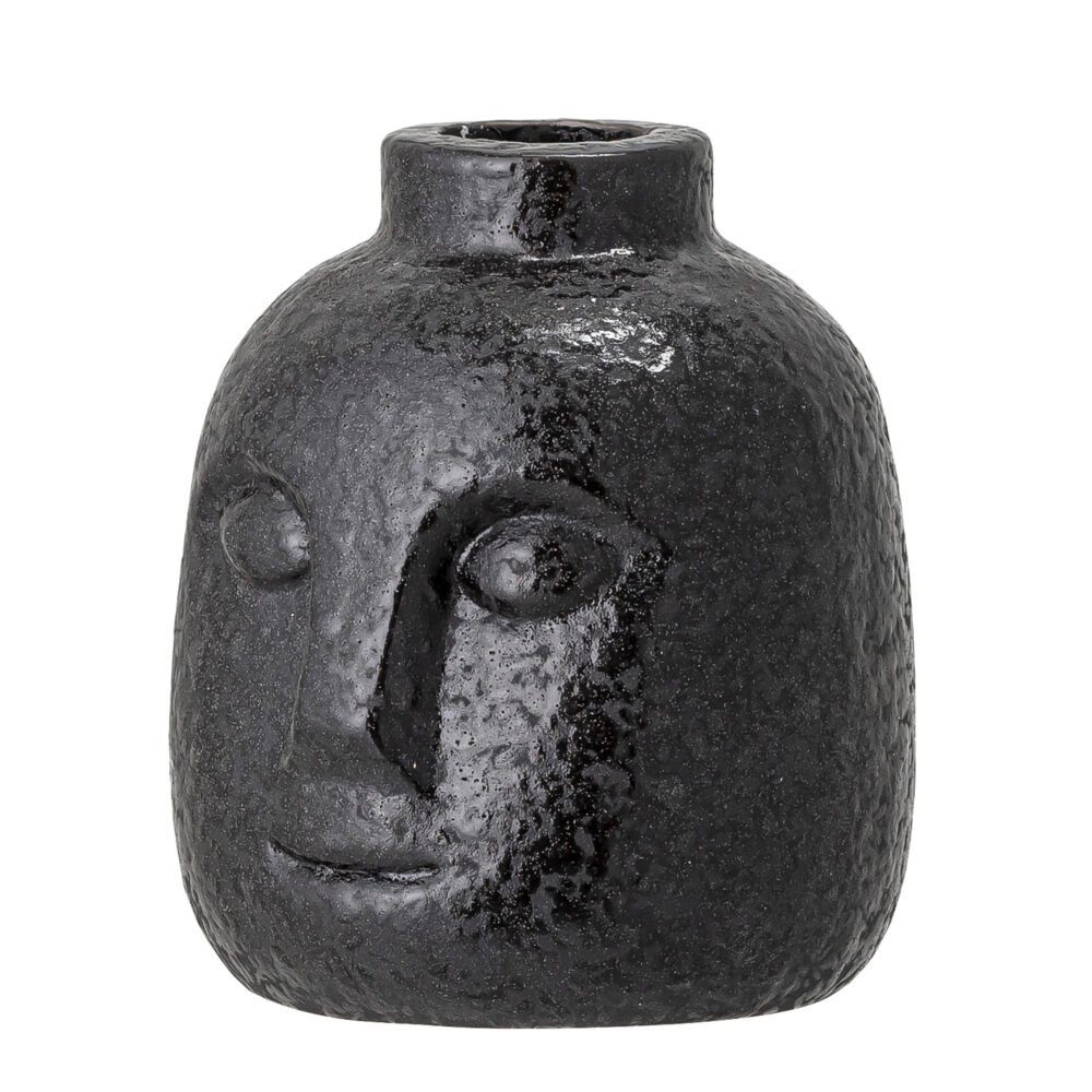 Eliot Candle Holder, Black, Stoneware - Image 3