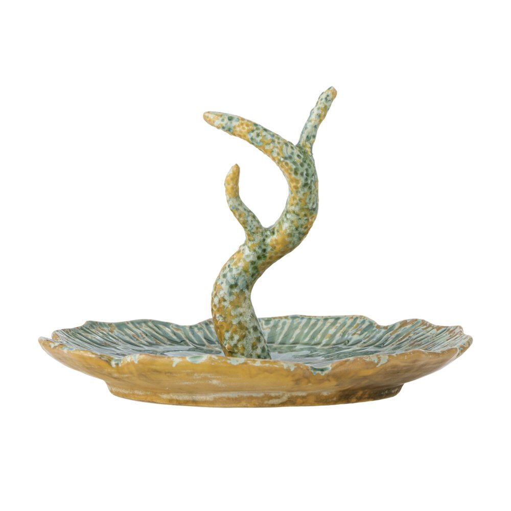 Litton Tray, Green, Stoneware