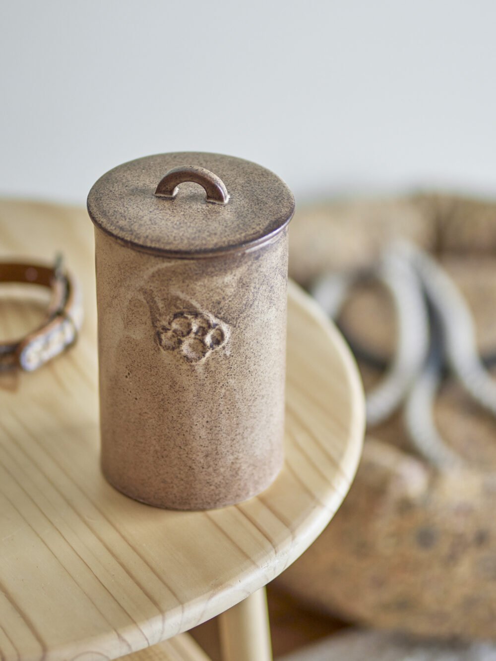 Buddy Jar w/Lid, Brown, Stoneware - Image 4