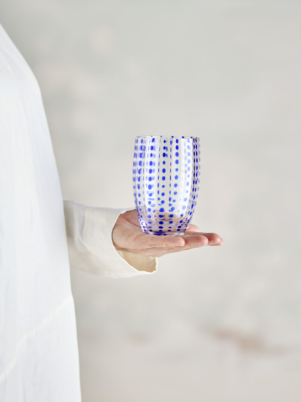 Brinley Drinking Glass, Blue, Glass - Image 3