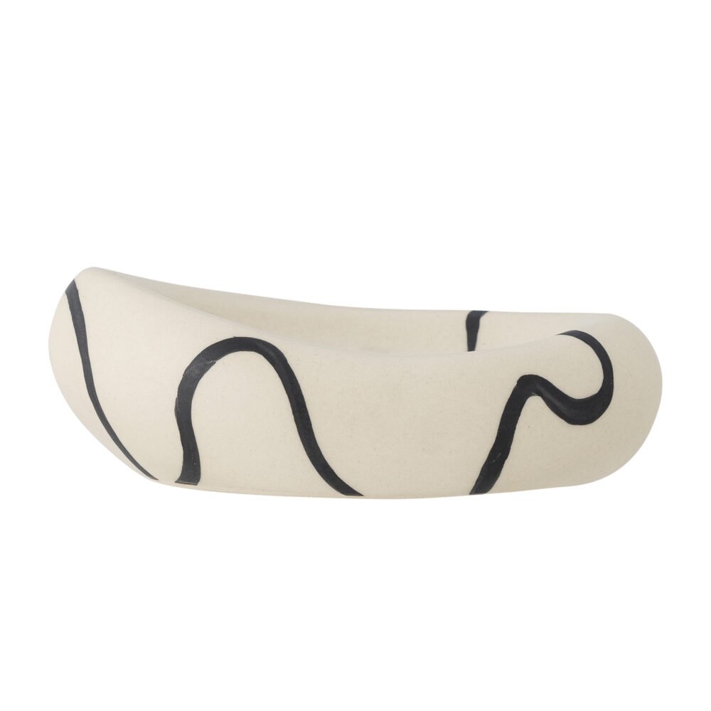 Minna Bowl, White, Stoneware - Image 3
