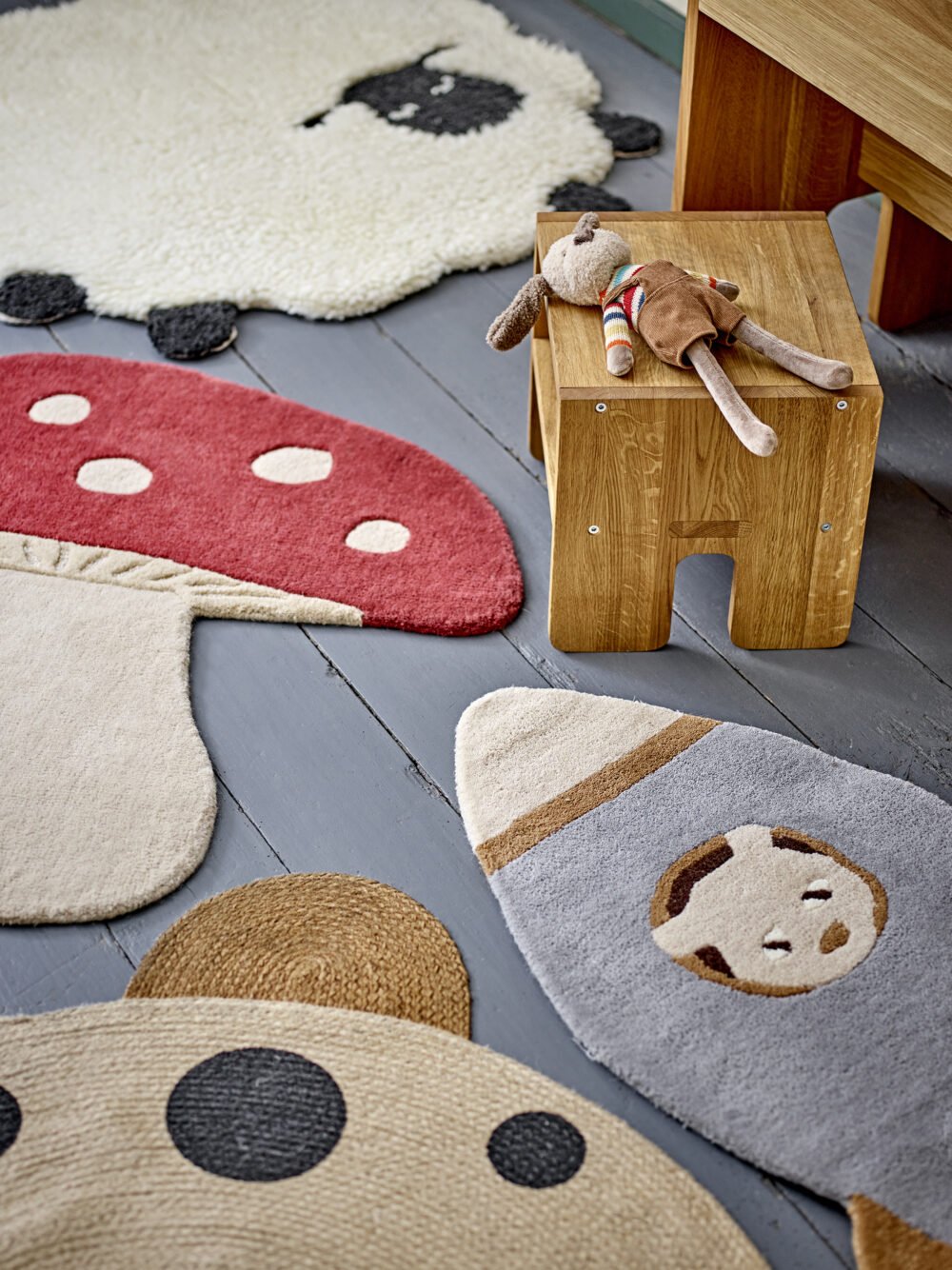 Dolly Rug, White, Wool - Image 3