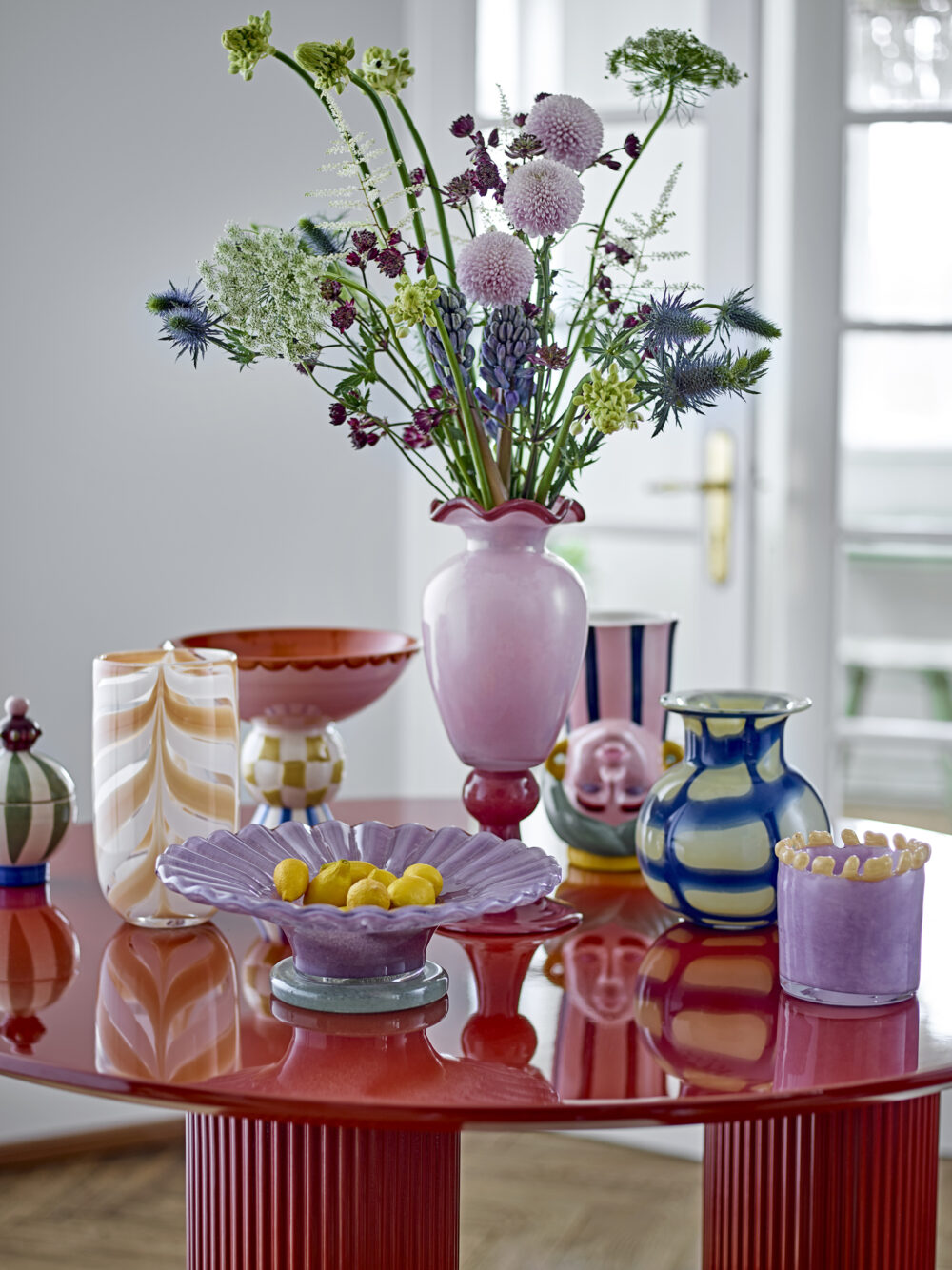 Frills Vase, Rose, Glass - Image 3