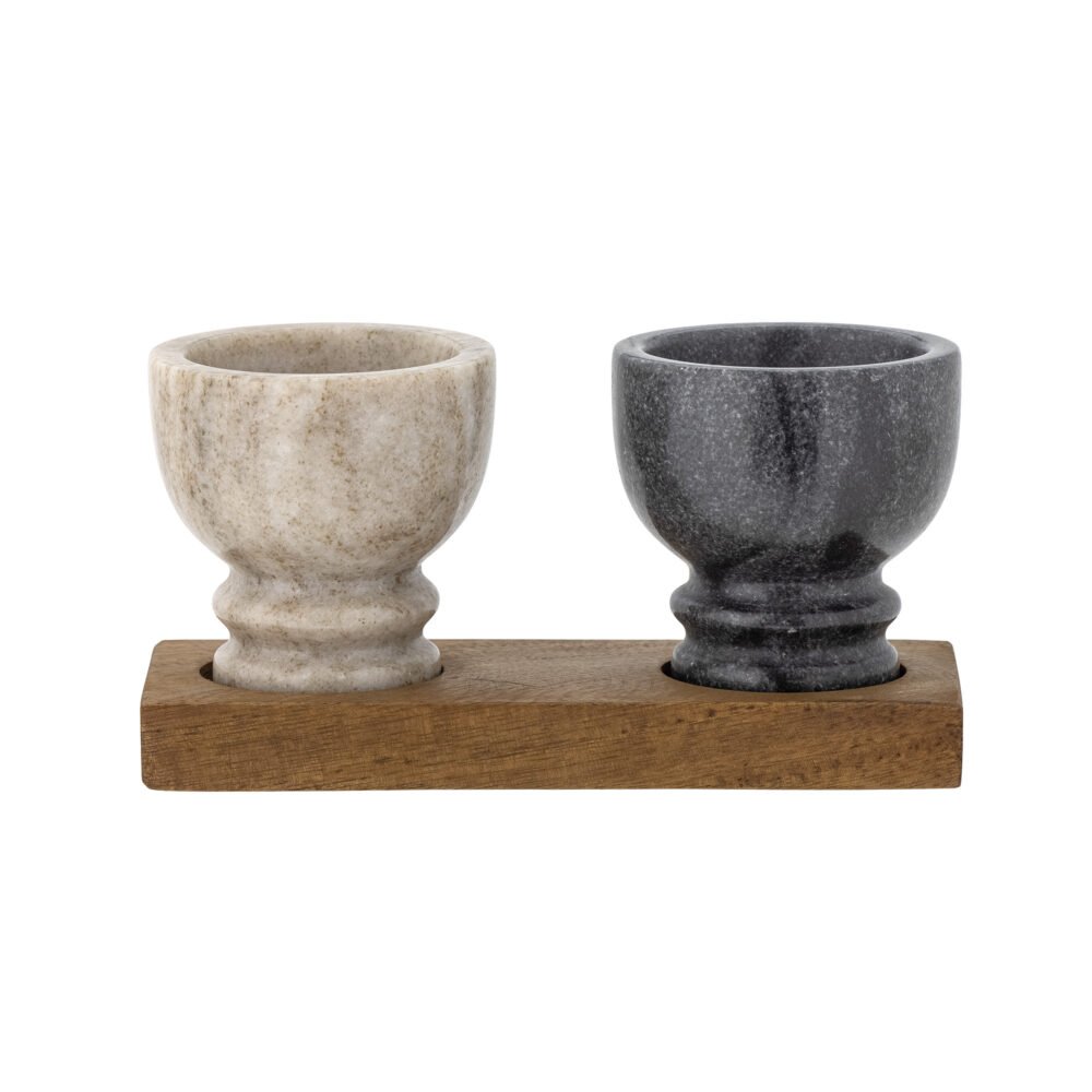 Inesa Salt & Pepper Jar, Nature, Marble