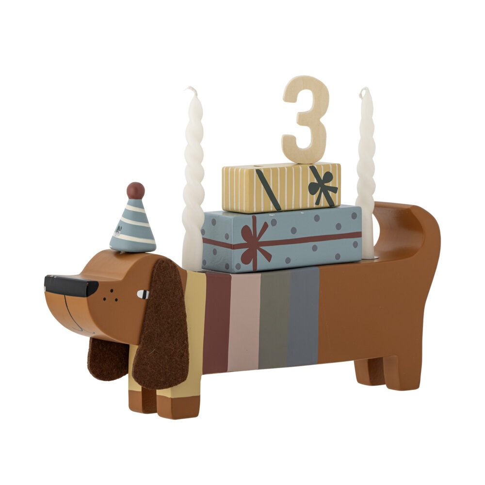 Charlie Birthday Decoration, Brown, FSC®100%, MDF - Image 2