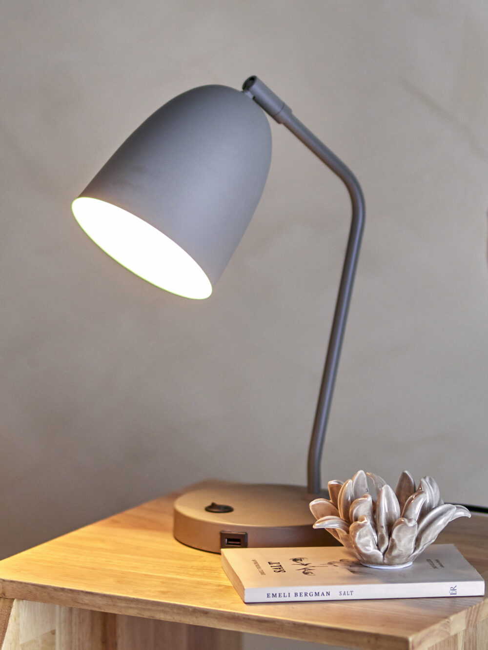 Lemar Table lamp, Grey, Metal - Image 3