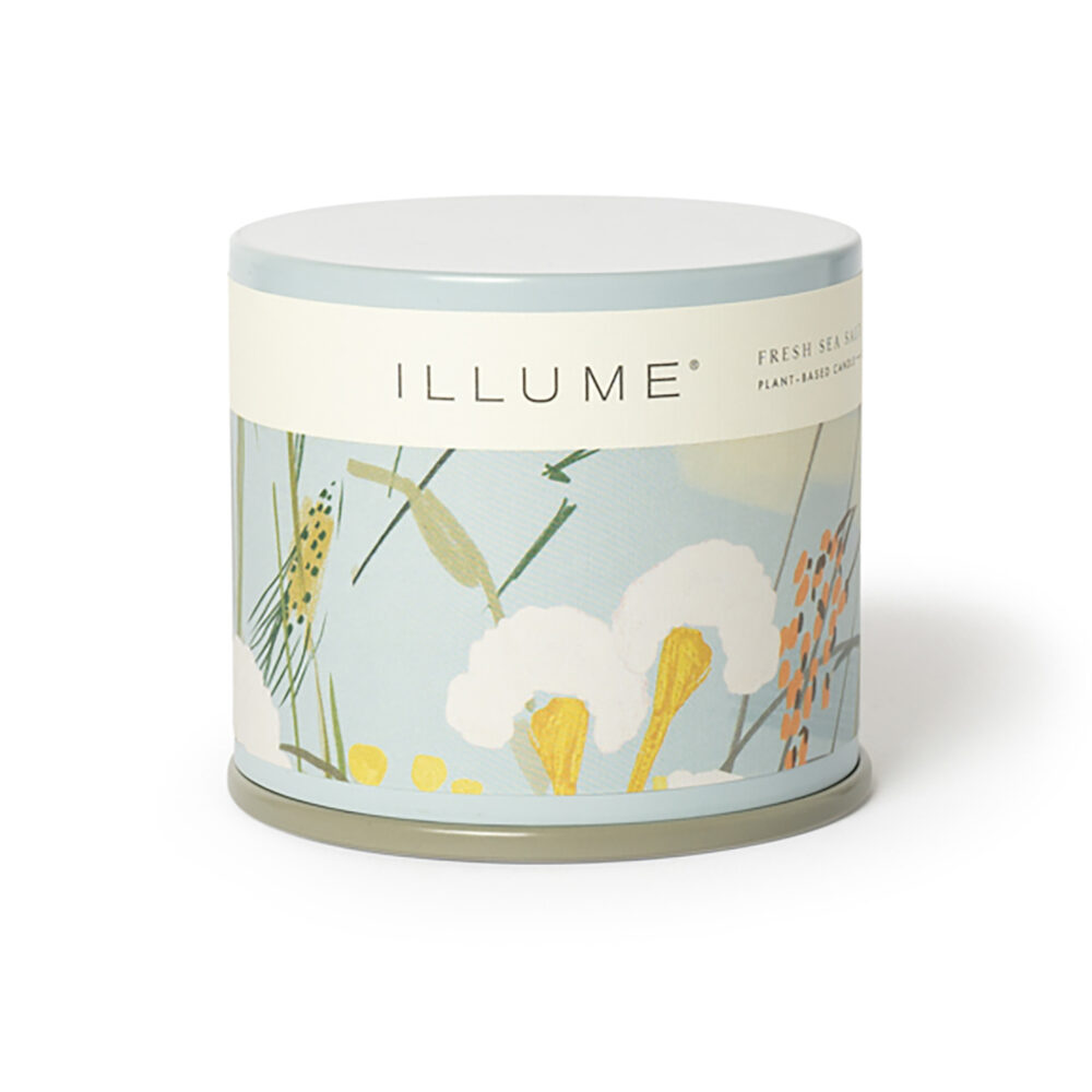 Fresh Sea Salt Vanity Tin Candle, Blue,