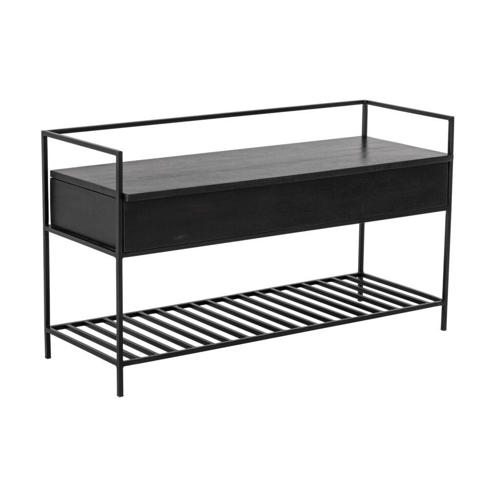 Abelone Bench, Black, FSC 100%® Mango - Image 4
