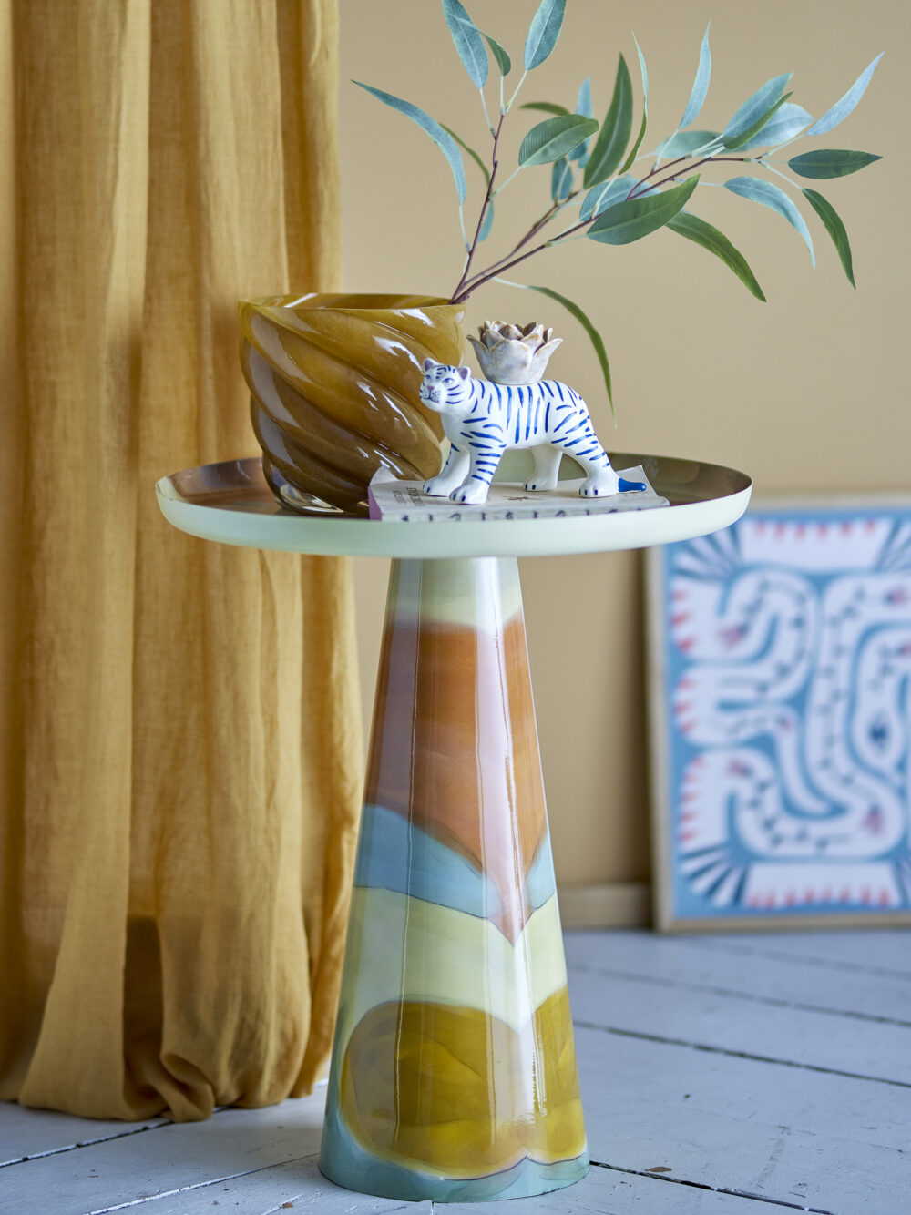 Brooke Side Table, Yellow, Metal - Image 4
