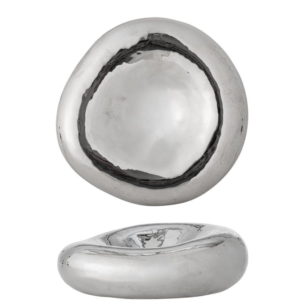 Shine Bowl, Silver, Stoneware