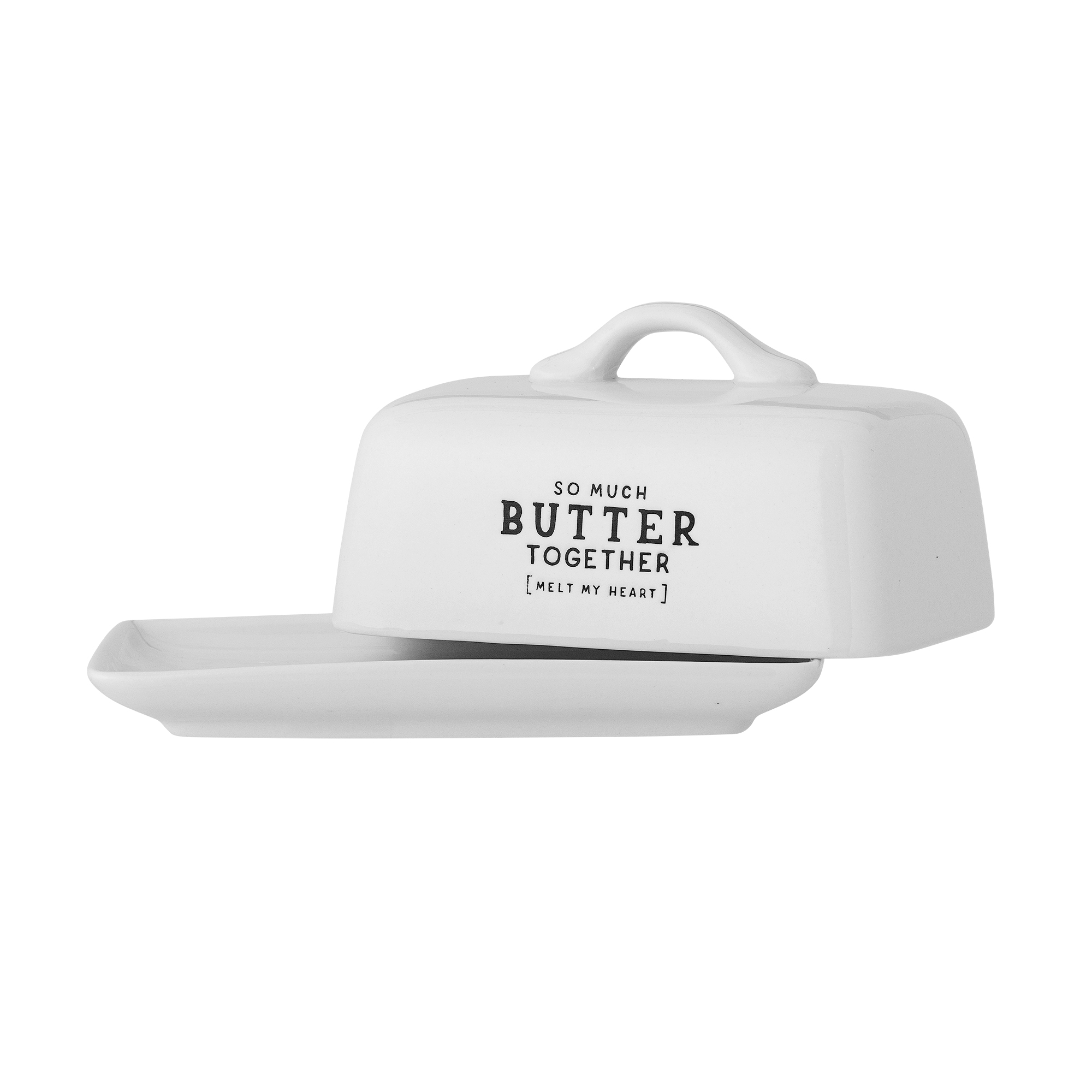 Wendy Butter Box, White, Stoneware - Image 3