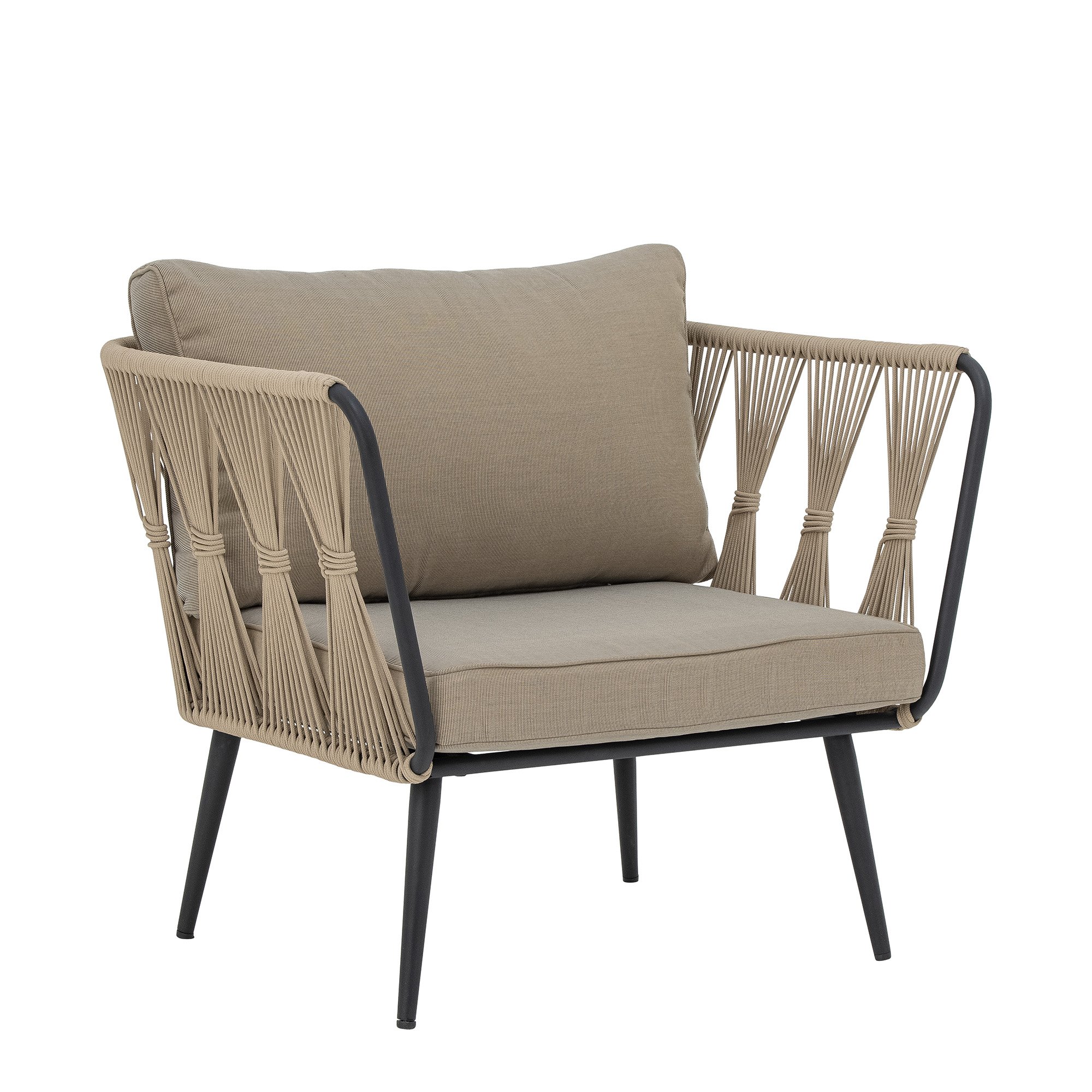 Pavone Fire-resistant Lounge Chair, Brown, Metal - Image 3