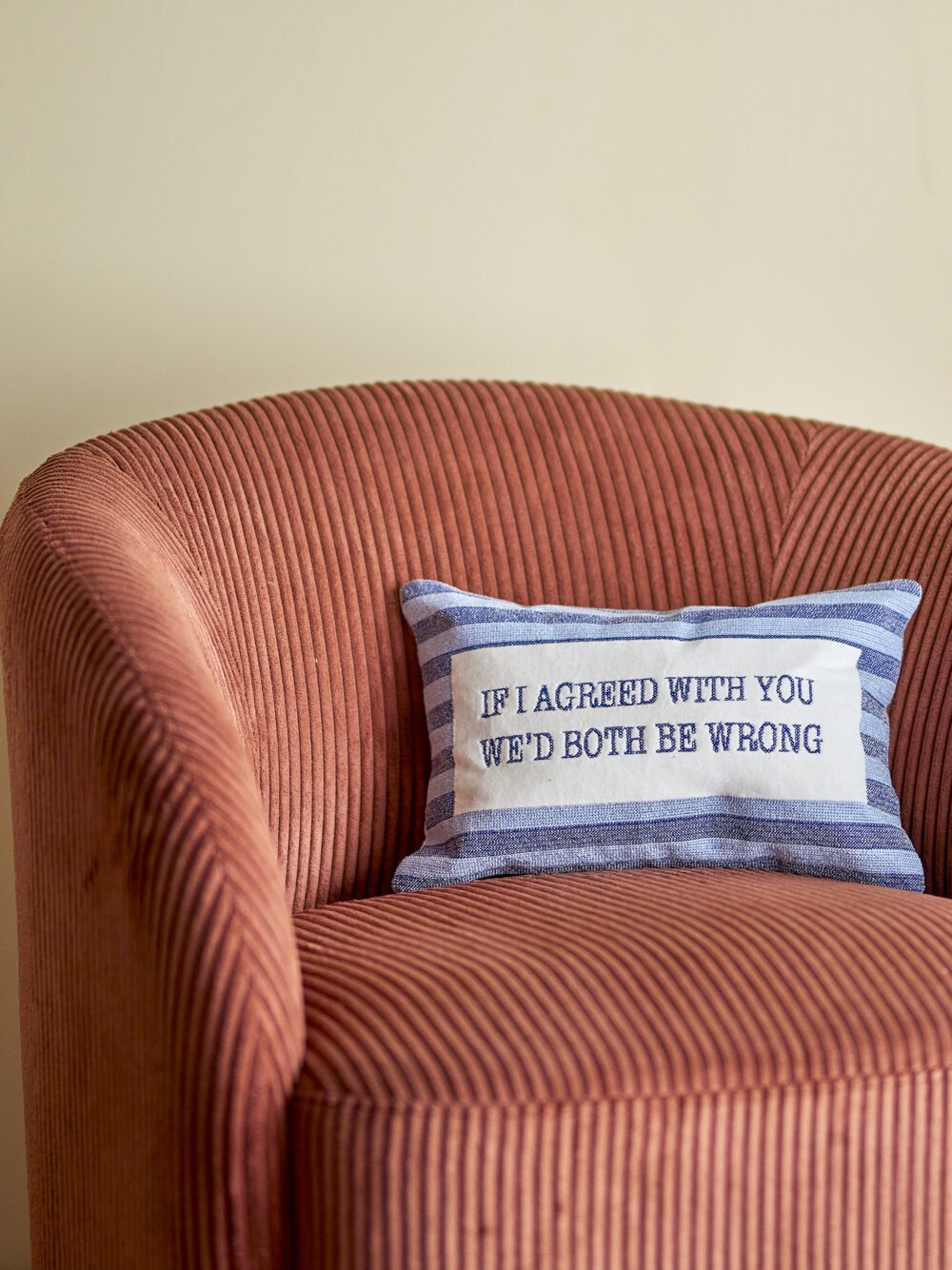 Elder Cushion, Blue, Cotton - Image 4