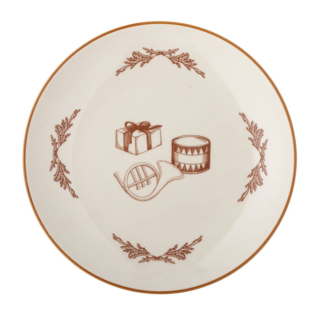 Beth Plate, Red, Stoneware