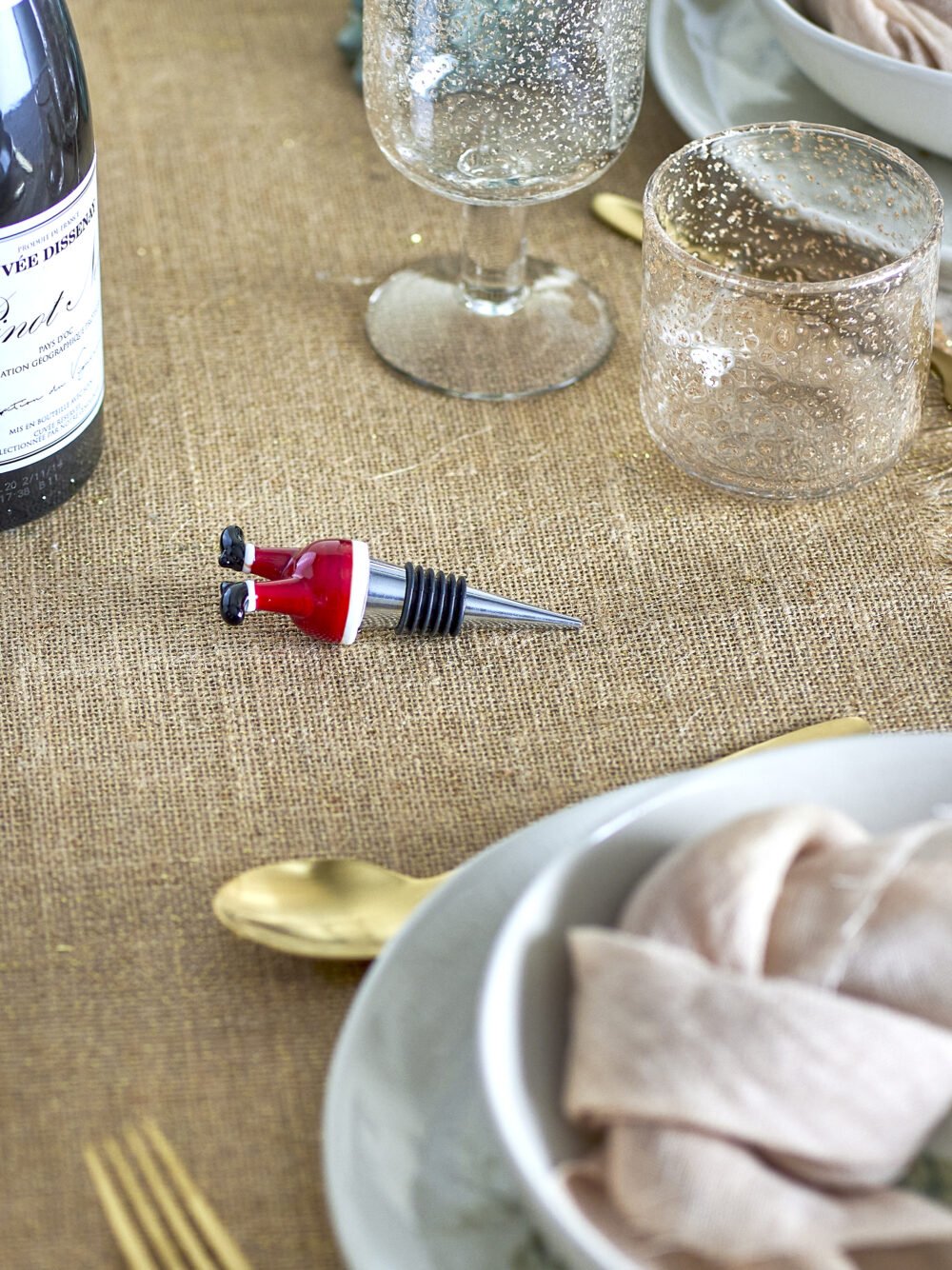 Lynn Wine Stopper, Red, Glass - Image 2