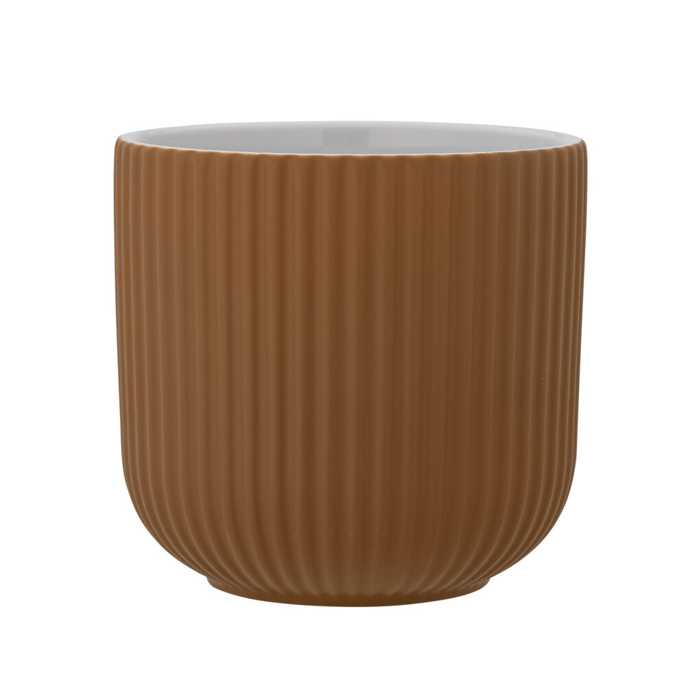 Kamma Flowerpot, Brown, Stoneware