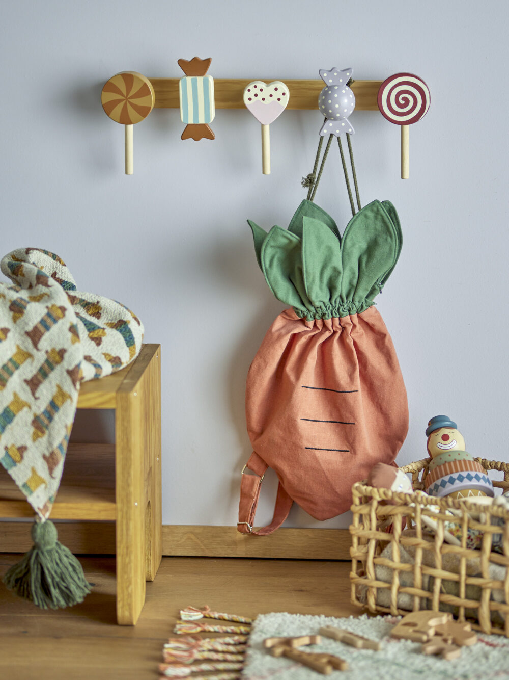 Totte Bag, Orange, Linen - Image 4