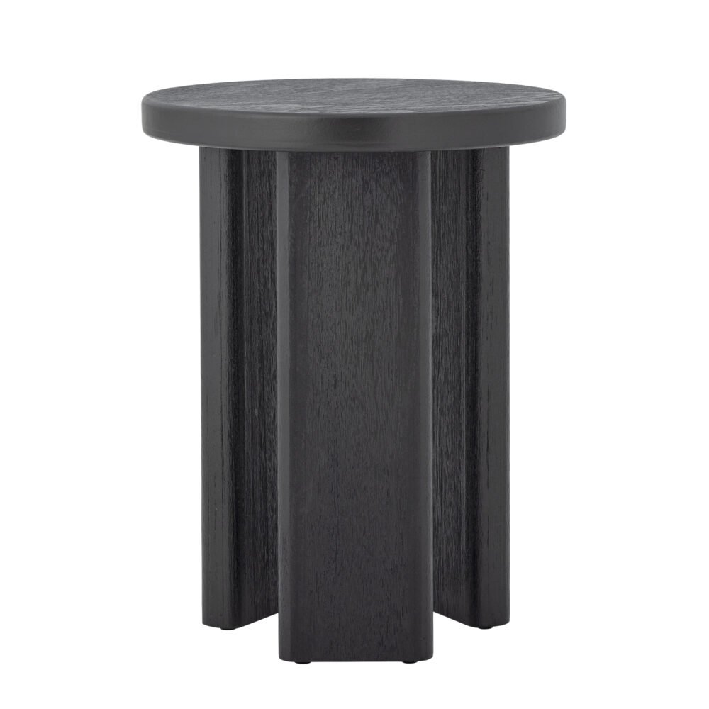 Mimola Side Table, Black, Firwood