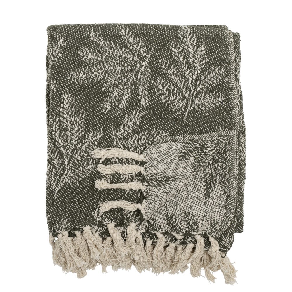 Gabriela Throw, Green, Recycled Cotton
