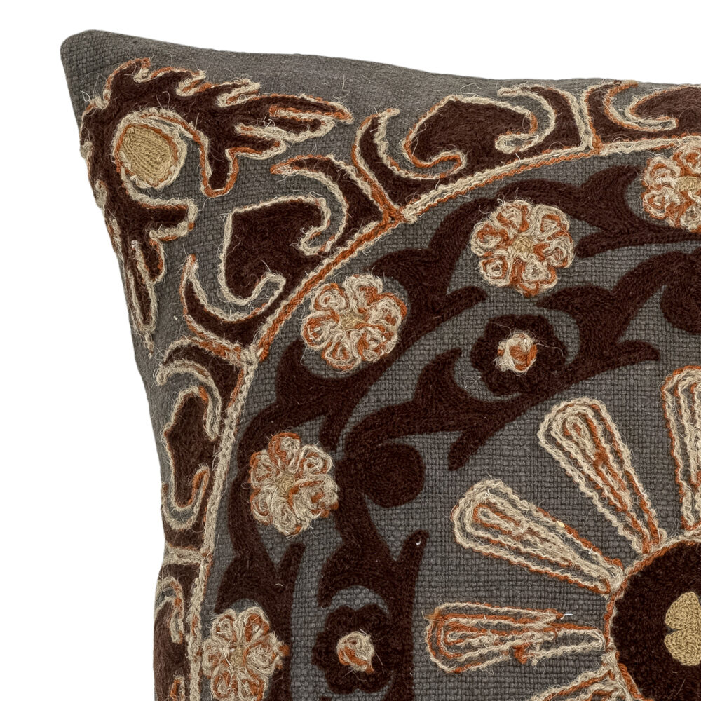 Chinon Cushion, Brown, Cotton - Image 3