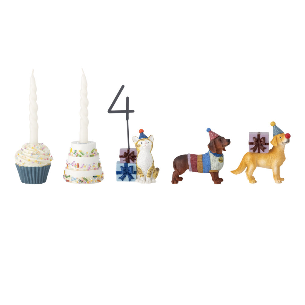 Salve Birthday Decoration, White, Polyresin - Image 4